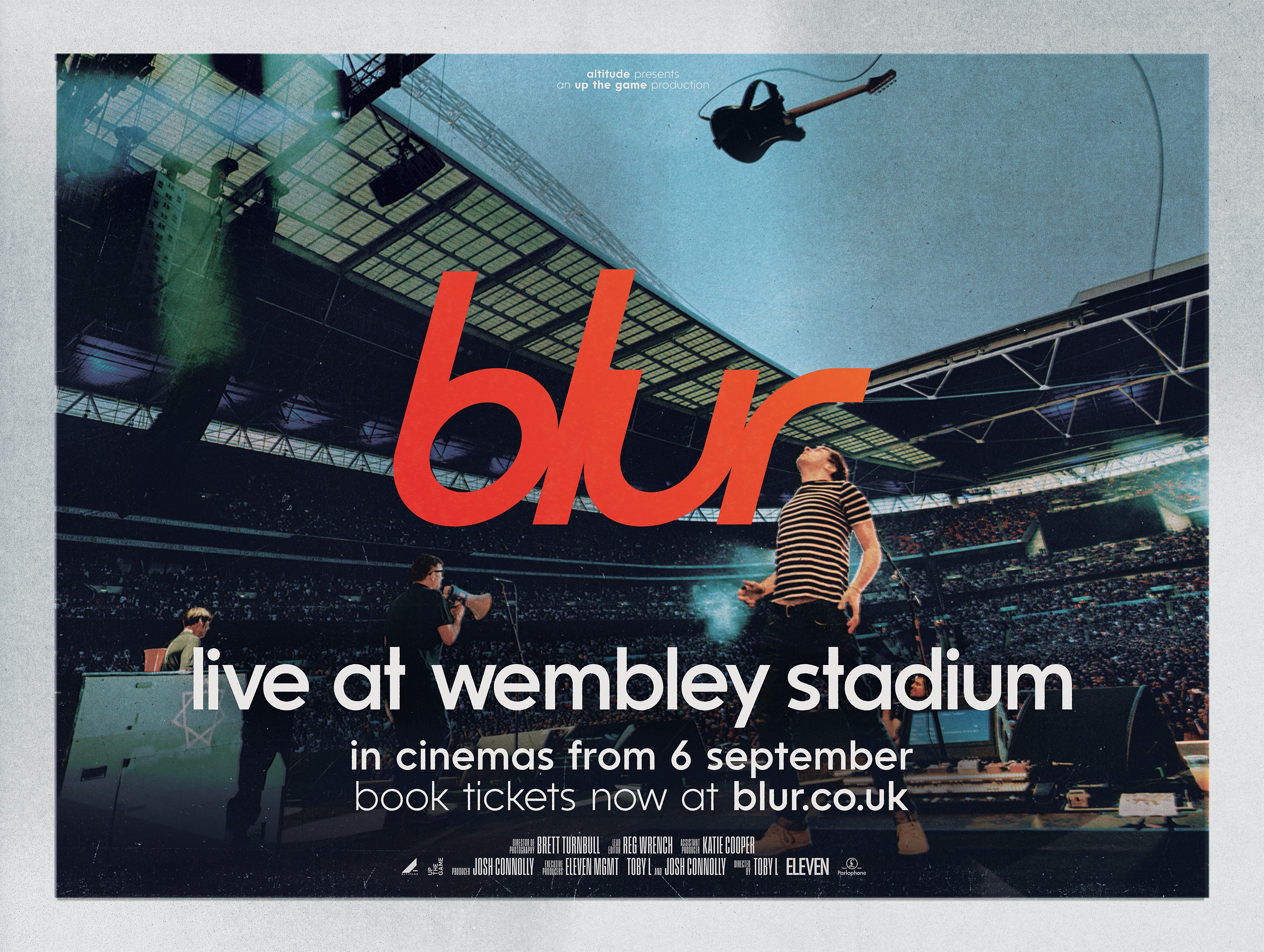 the official poster for the 'Blur: Live At Wembley Stadium' concert film