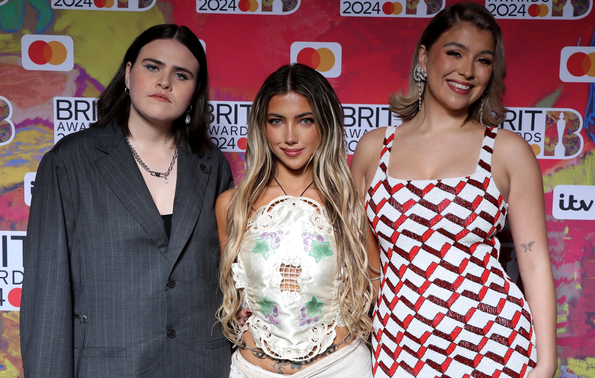 Venbee, Caity Baser and Charlotte Plank attend the BRIT Awards 2024 at The O2 Arena on March 02, 2024 in London, England. 