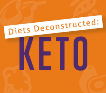 Infographic with text that says Diets Deconstructed: Ketogenic