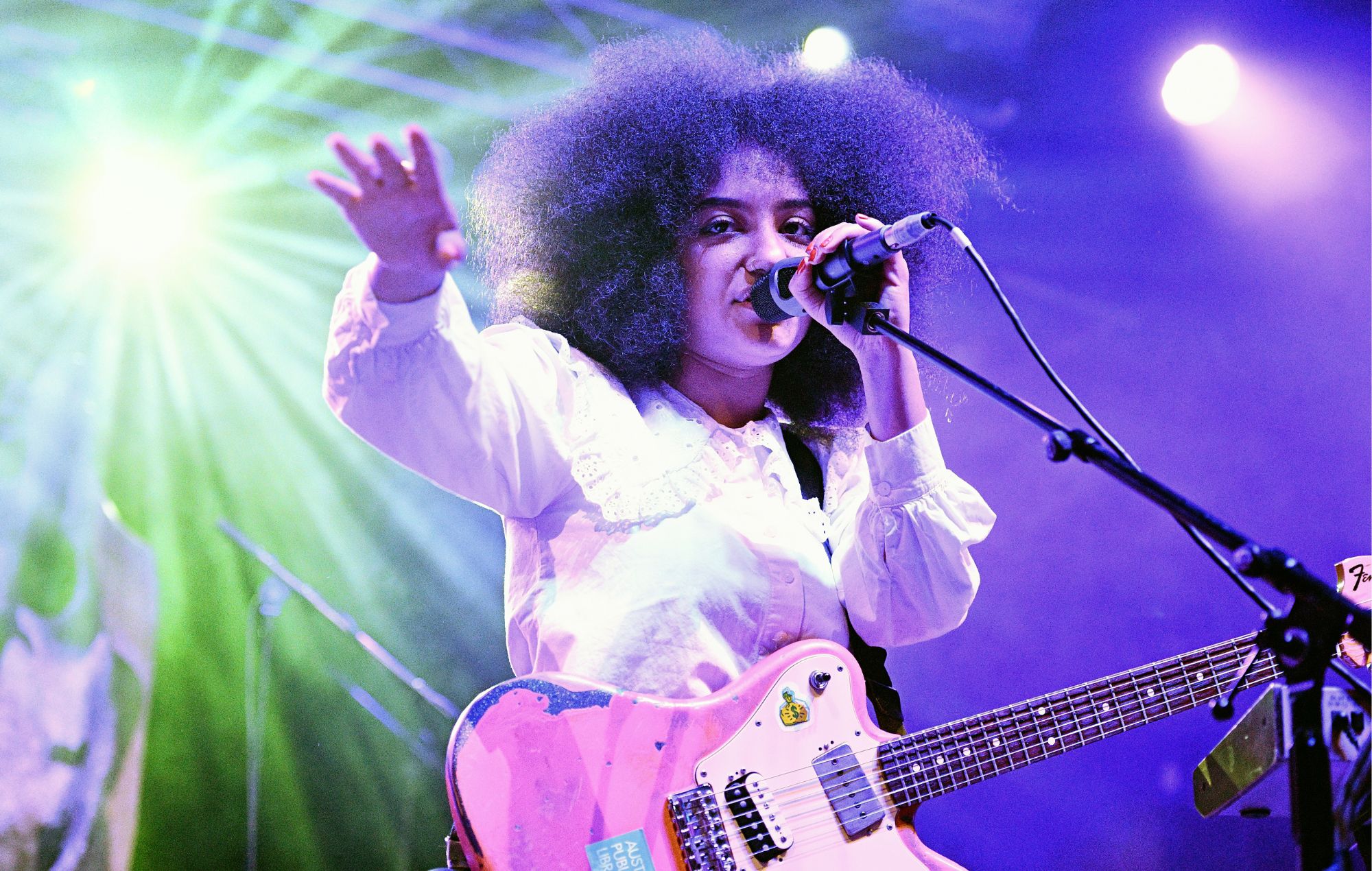 Lily Fontaine of English Teacher performs on stage at Electric Brixton on May 29, 2024 in London, England.