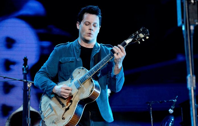 Jack White performing live on stage