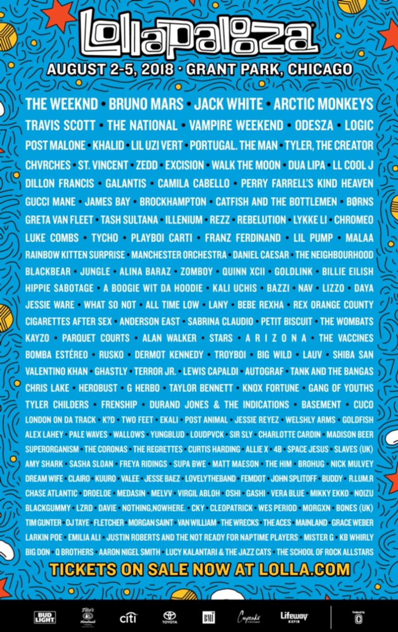 Lollapalooza 2018 line-up