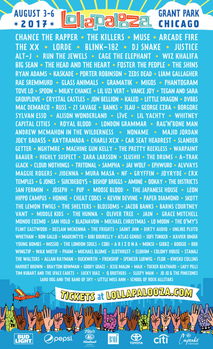 Lollapalooza line-up 2017