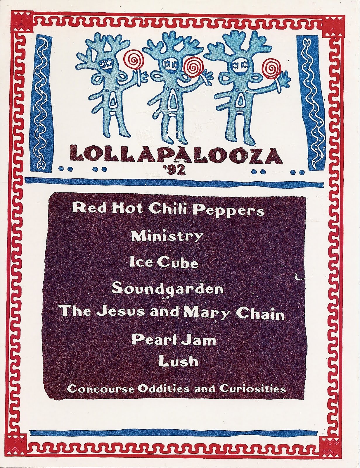 Lollapalooza line-up 1992