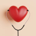 Stethoscope and red heart