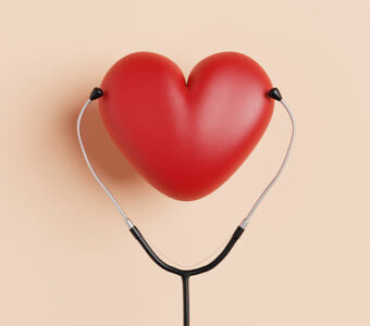 Stethoscope and red heart