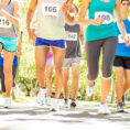 Group running in race outside