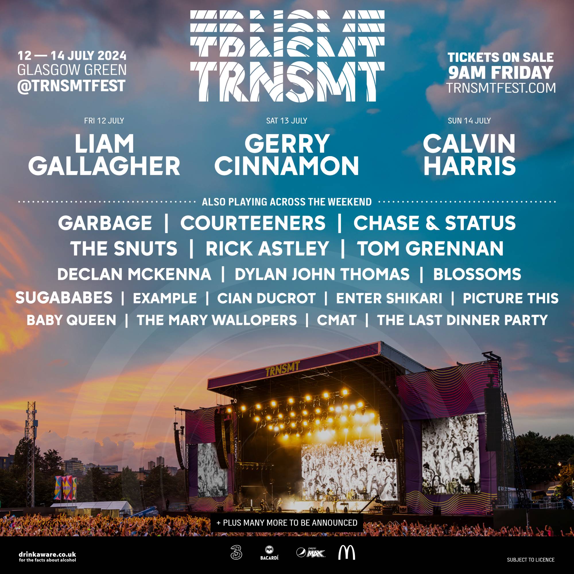 TRNSMT 2024 line up poster. Credit: PRESS