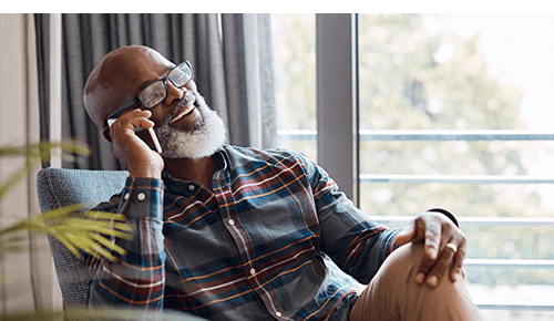 Man talking on phone