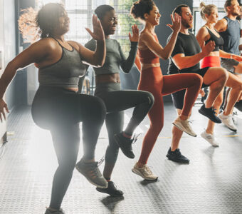 Group of people exercising