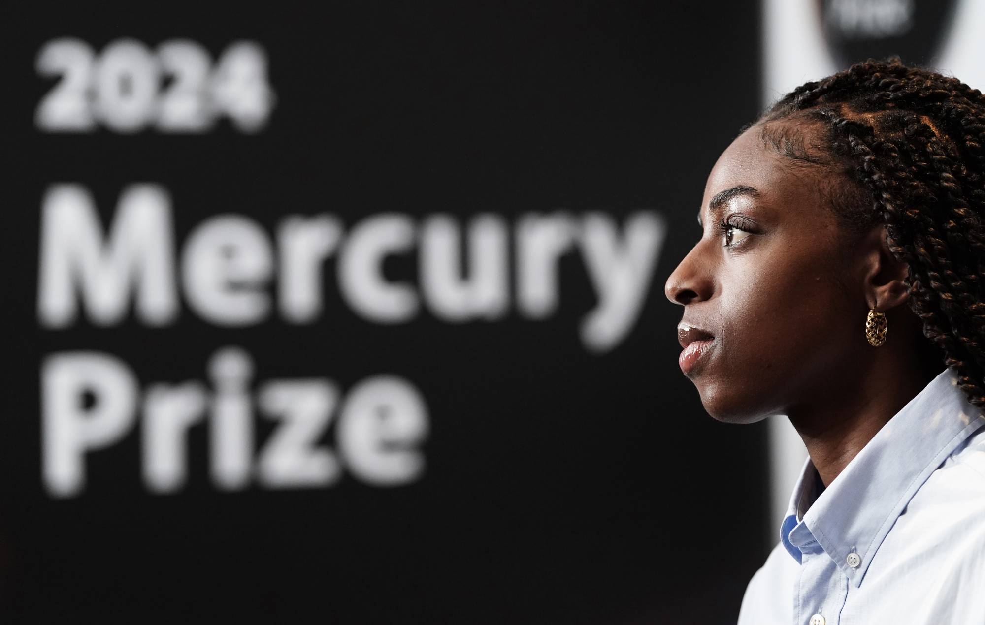 Cat Burns at the launch of the 2024 Mercury Prize (Photo by Ian West/PA Images via Getty Images)