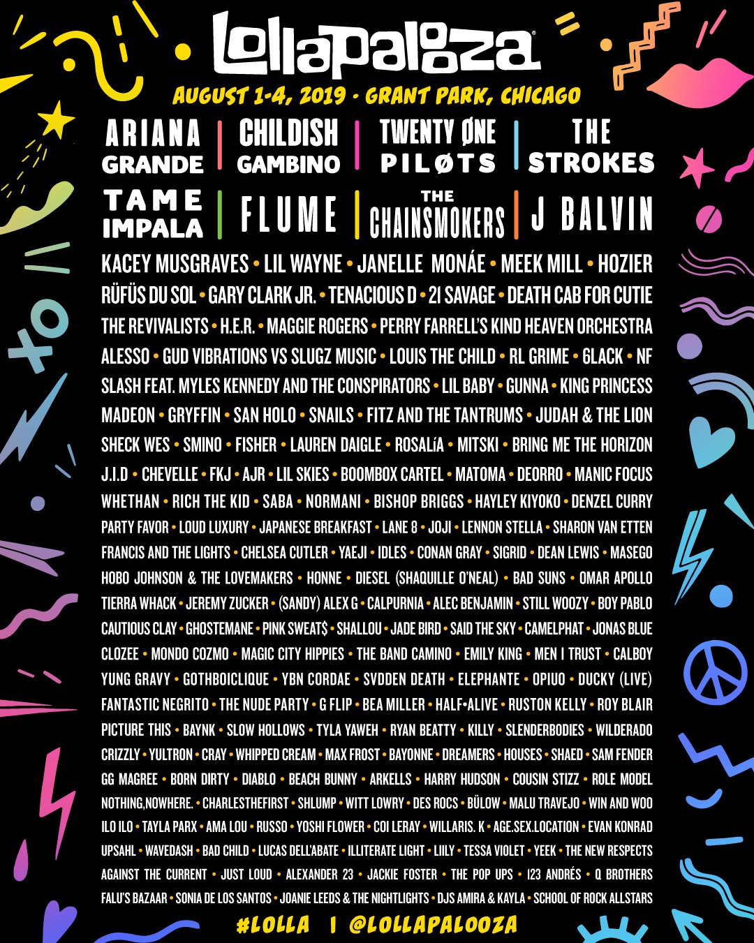 Lollapalooza line-up 2019