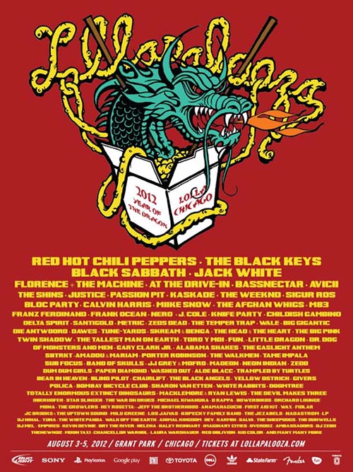 Lollapalooza 2012 line-up