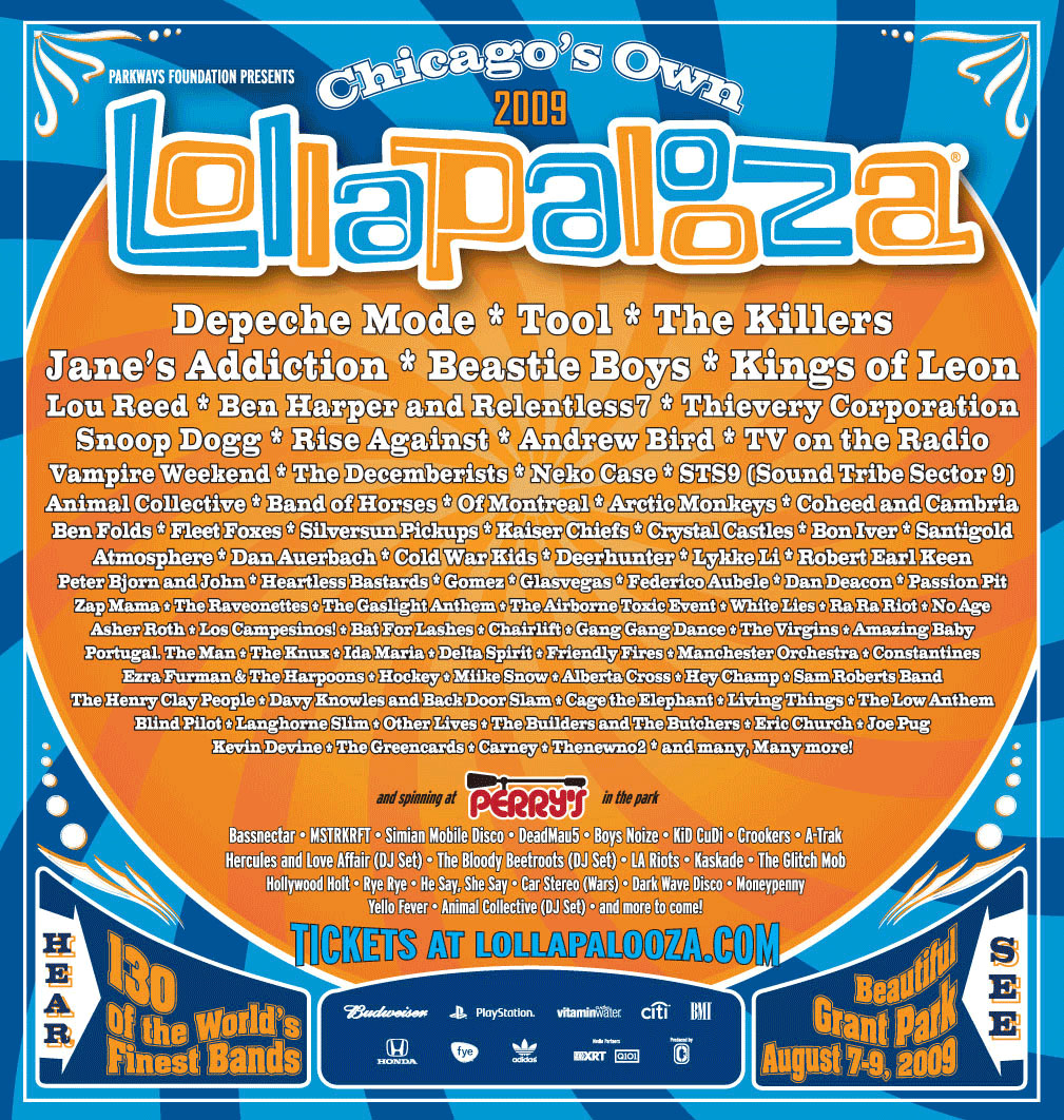 Lollapalooza 2009 line-up