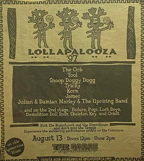 Lollapalooza line-up 1997