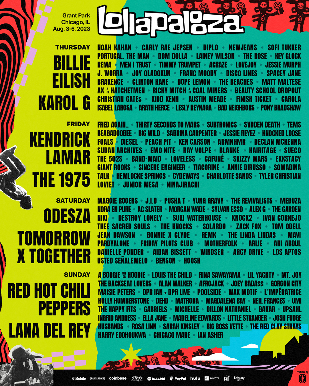 Lollapalooza line-up 2023